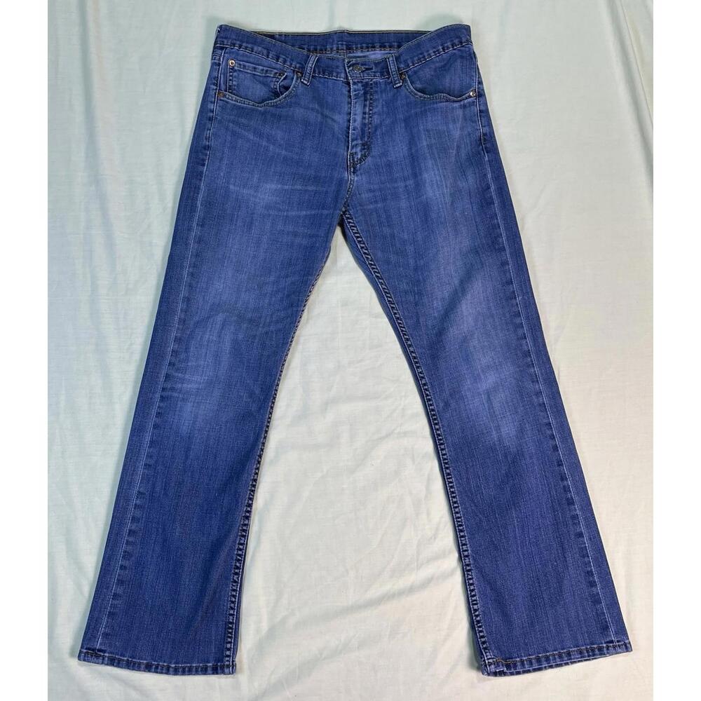 Vintage Levi’s 505 34x28.5 Straight Leg Medium Faded Whiskers Jeans
